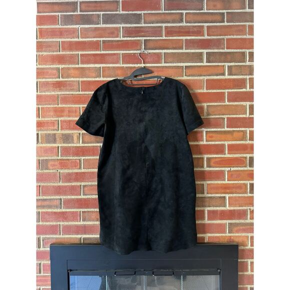 Velvet by Graham & Spencer Black Suede‎ Shift Dress - Women's Size Medium - Picture 6 of 7